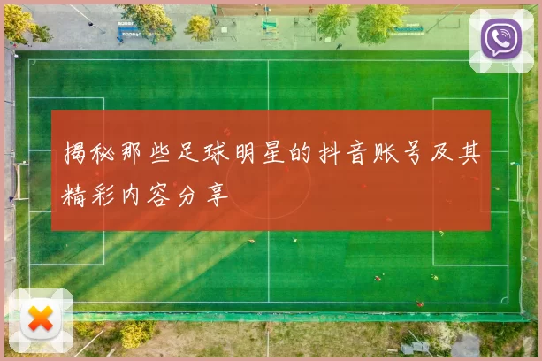 揭秘那些足球明星的抖音账号及其精彩内容分享