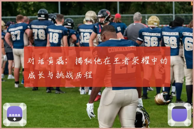 对话黄磊：揭秘他在王者荣耀中的成长与挑战历程